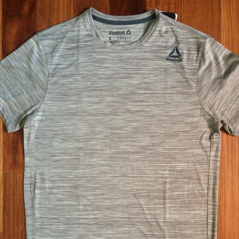 Men's Reebok Performance Tee Small - Taupe   NEW